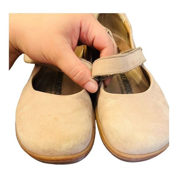 Birkenstock Lora Taupe Nubuck Mary Jane Shoe size 37 narrow preowned Germany - Picture 2 of 12